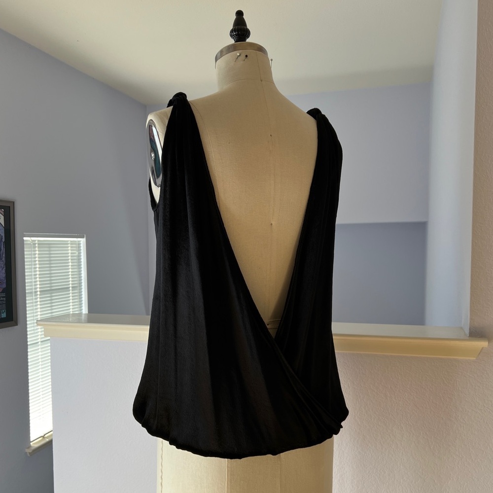 Dramatic Express Black Velvet Top